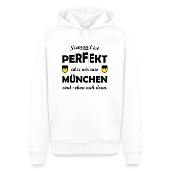 Parfait de Munich - Sweat à capuche Premium bio Homme - blanc - Devant - Nico (187cm)