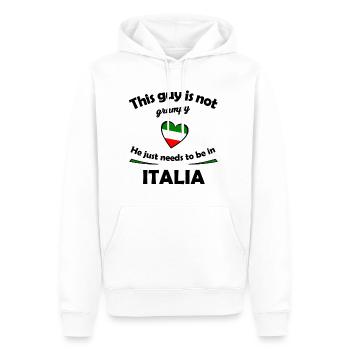 Grumpy in Italia - Männer Premium Bio Hoodie - Weiß - Vorne - Nico (187cm)