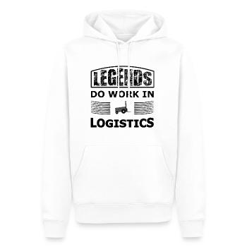 Legend of logistics - Men’s Premium Organic Hoodie - white - Front - Nico (187cm)