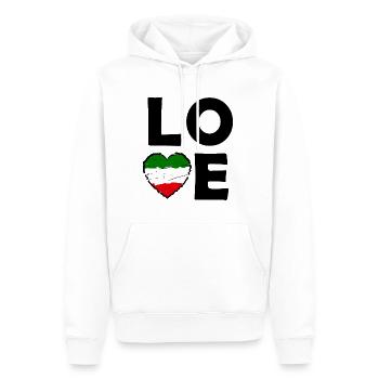 Italienliebe - Männer Premium Bio Hoodie - Weiß - Vorne - Nico (187cm)