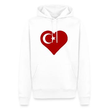 A heart for Turkey - Men’s Premium Organic Hoodie - white - Front - Nico (187cm)