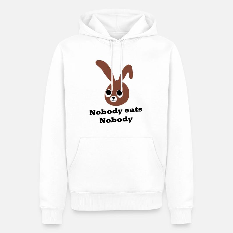 Hasen sind kein Essen - Männer Premium Bio Hoodie - Weiß