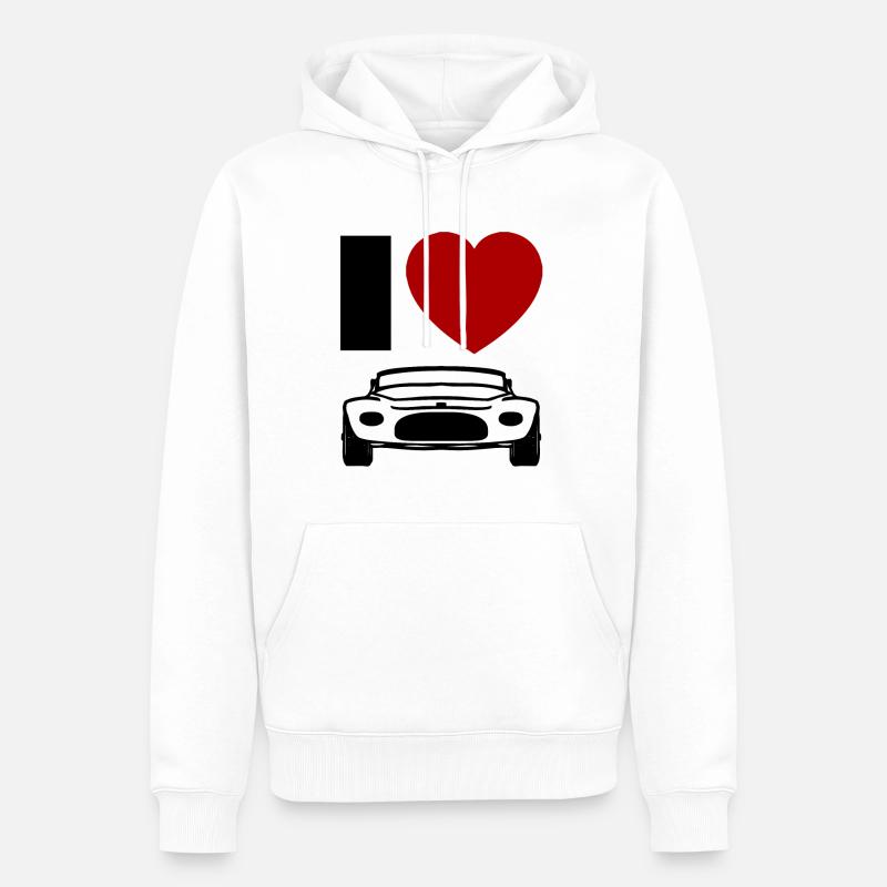 Autoliebe - Männer Premium Bio Hoodie - Weiß