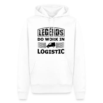 Legends of logistics - Men’s Premium Organic Hoodie - white - Front - Nico (187cm)