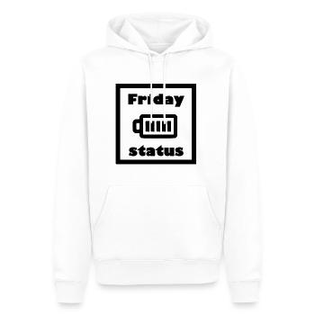 Immer freitags - Männer Premium Bio Hoodie - Weiß - Vorne - Nico (187cm)