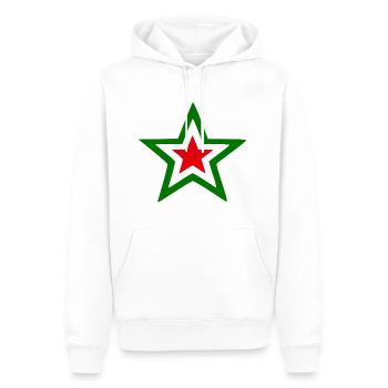Star d’Italie - Sweat à capuche Premium bio Homme - blanc - Devant - Nico (187cm)