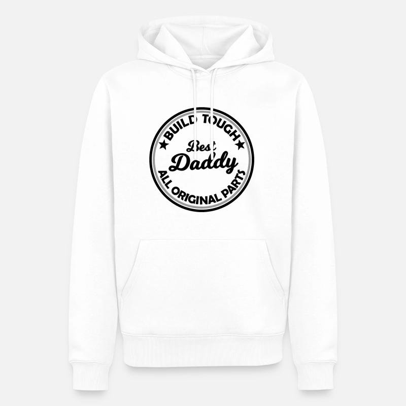Der beste Daddy - Männer Premium Bio Hoodie - Weiß