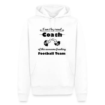 Der beste Trainer - Männer Premium Bio Hoodie - Weiß - Vorne - Nico (187cm)