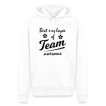 Der beste Mitarbeiter - Männer Premium Bio Hoodie - Weiß - Vorne - Nico (187cm)