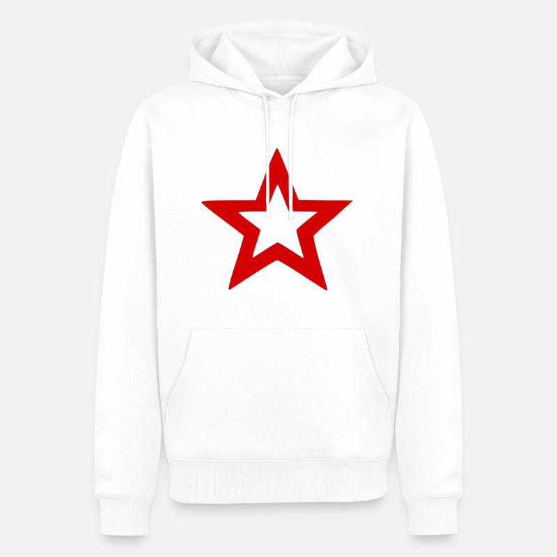 Der polnische Himmelstern - Männer Premium Bio Hoodie - Weiß