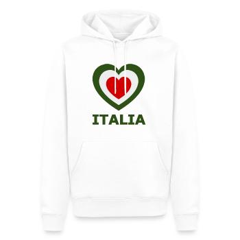 The heart of Italy - Men’s Premium Organic Hoodie - white - Front - Nico (187cm)