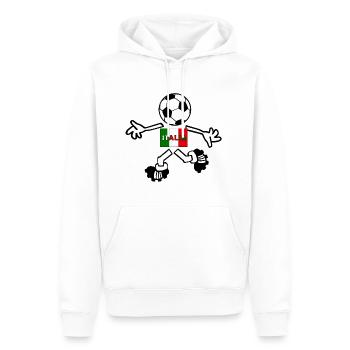 Der Fußballer aus Italien - Männer Premium Bio Hoodie - Weiß - Vorne - Nico (187cm)
