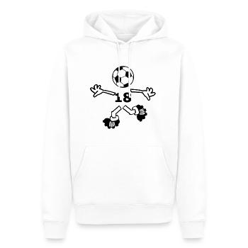 Numéro dix-huit - Sweat à capuche Premium bio Homme - blanc - Devant - Nico (187cm)