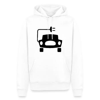 Véhicules électriques - Sweat à capuche Premium bio Homme - blanc - Devant - Nico (187cm)