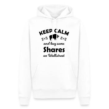 Actions et dividendes - Sweat à capuche Premium bio Homme - blanc - Devant - Nico (187cm)