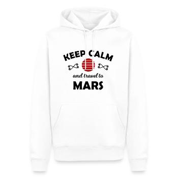 Vacances sur Mars - Sweat à capuche Premium bio Homme - blanc - Devant - Nico (187cm)
