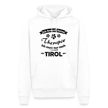 Heimweh nach Tirol - Männer Premium Bio Hoodie - Weiß - Vorne - Nico (187cm)
