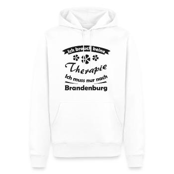 Brandenburg - Männer Premium Bio Hoodie - Weiß - Vorne - Nico (187cm)