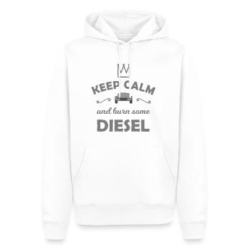 Diesel and displacement - Men’s Premium Organic Hoodie - white - Front - Nico (187cm)
