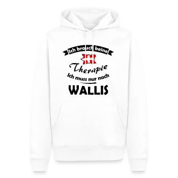 Die Therapie in Wallis - Männer Premium Bio Hoodie - Weiß - Vorne - Nico (187cm)