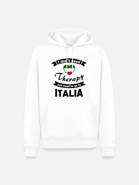 Urlaub in Italien - Herre Premium økologisk hoodie - hvid