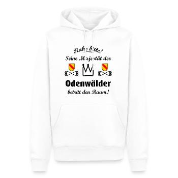 Der König aus dem Odenwald - Männer Premium Bio Hoodie - Weiß - Vorne - Nico (187cm)