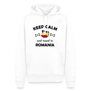 Die Fahrt nach Romania - Männer Premium Bio Hoodie - Weiß - Vorne - Nico (187cm)