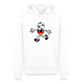Der deutsche Fußball Spieler - Männer Premium Bio Hoodie - Weiß - Vorne - Nico (187cm)