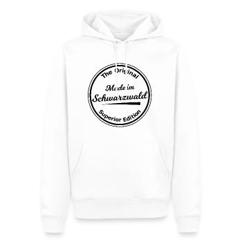 Zuhause im Schwarzwald - Männer Premium Bio Hoodie - Weiß - Vorne - Nico (187cm)