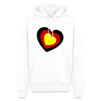 Das germanische Herz - Männer Premium Bio Hoodie - Weiß - Vorne - Nico (187cm)
