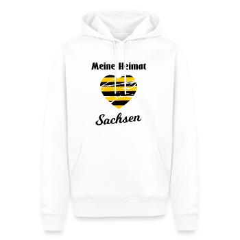 Zuhause in Sachsen - Männer Premium Bio Hoodie - Weiß - Vorne - Nico (187cm)