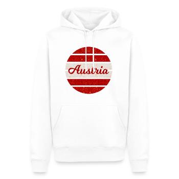 Zuhause in Austria - Männer Premium Bio Hoodie - Weiß - Vorne - Nico (187cm)