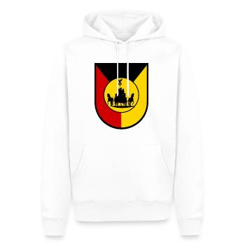 Berlin in Deutschland - Männer Premium Bio Hoodie - Weiß - Vorne - Nico (187cm)