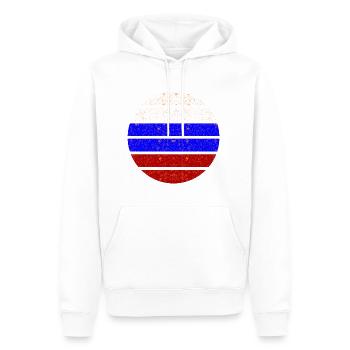 Chez nous en Russie - Sweat à capuche Premium bio Homme - blanc - Devant - Nico (187cm)