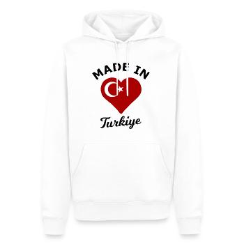 Chez soi en Turquie - Sweat à capuche Premium bio Homme - blanc - Devant - Nico (187cm)