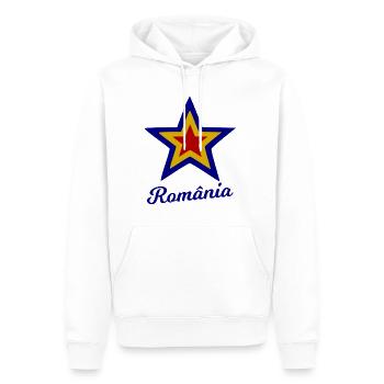 Sehnsucht nach Rumänien - Männer Premium Bio Hoodie - Weiß - Vorne - Nico (187cm)
