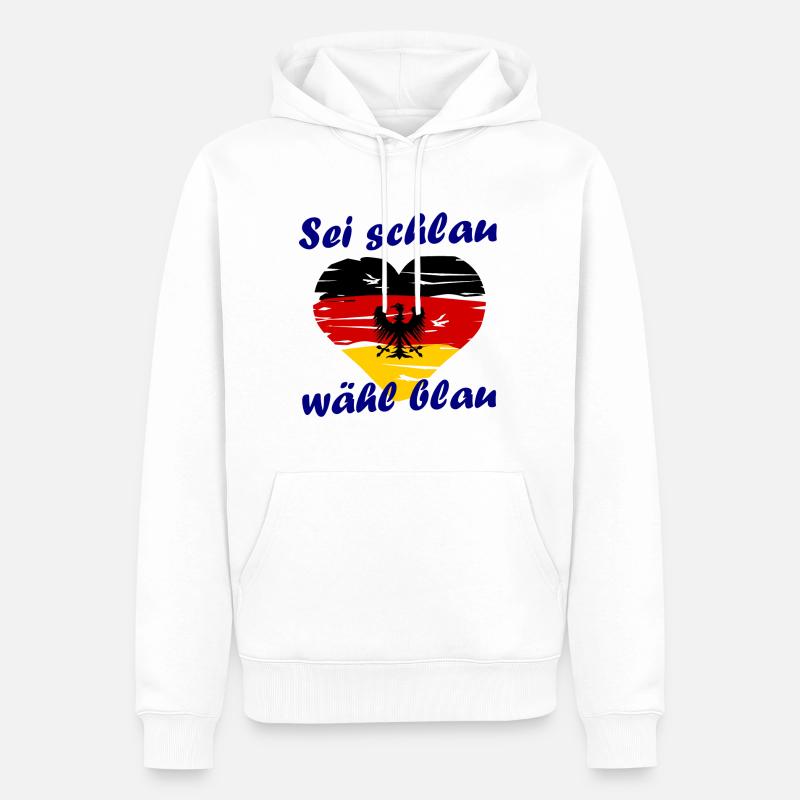 Der Deutschland Wahlkampf - Männer Premium Bio Hoodie - Weiß