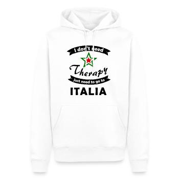 Chez lui en Italie - Sweat à capuche Premium bio Homme - blanc - Devant - Nico (187cm)