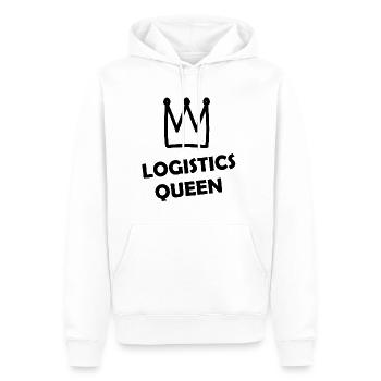 The Queen of Logistics - Men’s Premium Organic Hoodie - white - Front - Nico (187cm)