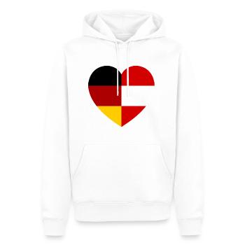 The Austrian German Heart - Men’s Premium Organic Hoodie - white - Front - Nico (187cm)