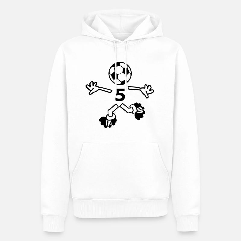 Numéro 5 - Sweat à capuche Premium bio Homme - blanc