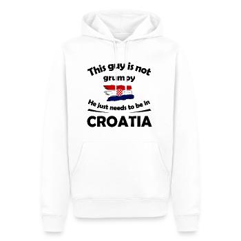 Sommer in Kroatien - Männer Premium Bio Hoodie - Weiß - Vorne - Nico (187cm)