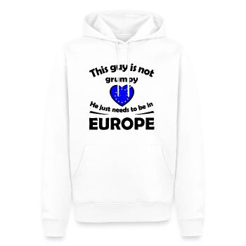 Die Europawahl - Männer Premium Bio Hoodie - Weiß - Vorne - Nico (187cm)