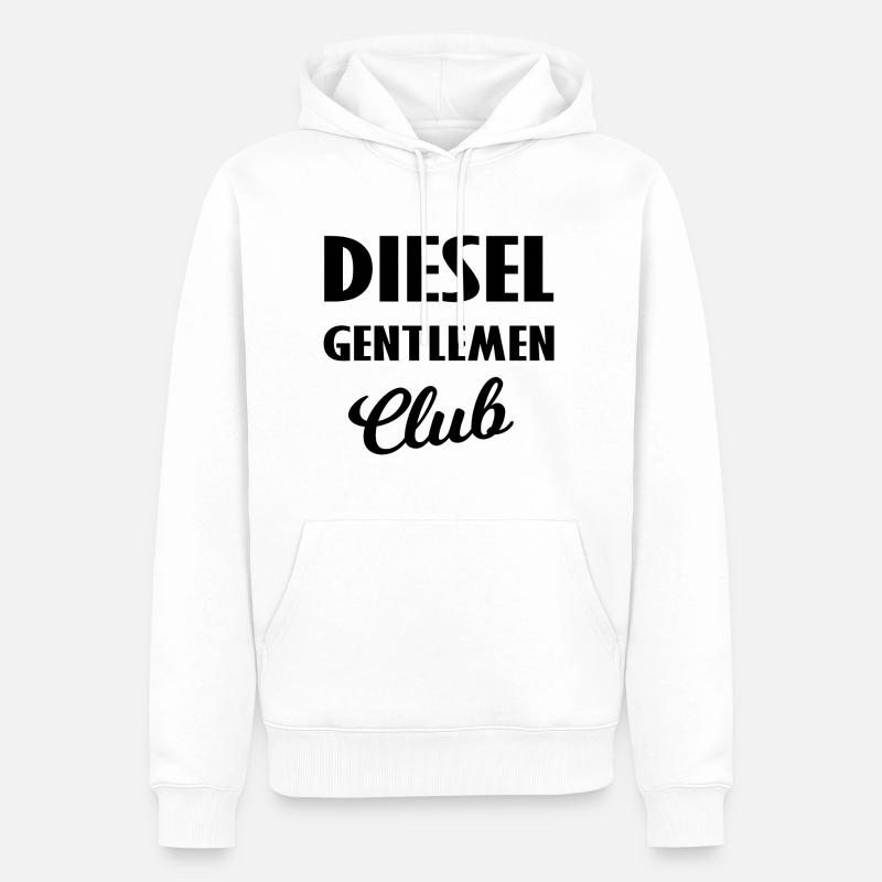 Les conducteurs de diesel - Sweat à capuche Premium bio Homme - blanc