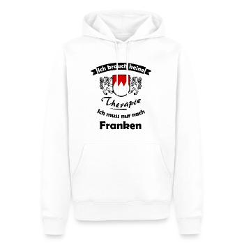 Thérapie en Franconie - Sweat à capuche Premium bio Homme - blanc - Devant - Nico (187cm)