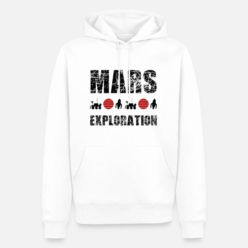 L’équipe Space Explorer - Sweat à capuche Premium bio Homme - blanc