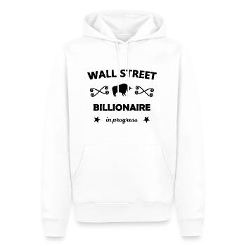 Der Börsen Milliardär - Männer Premium Bio Hoodie - Weiß - Vorne - Nico (187cm)