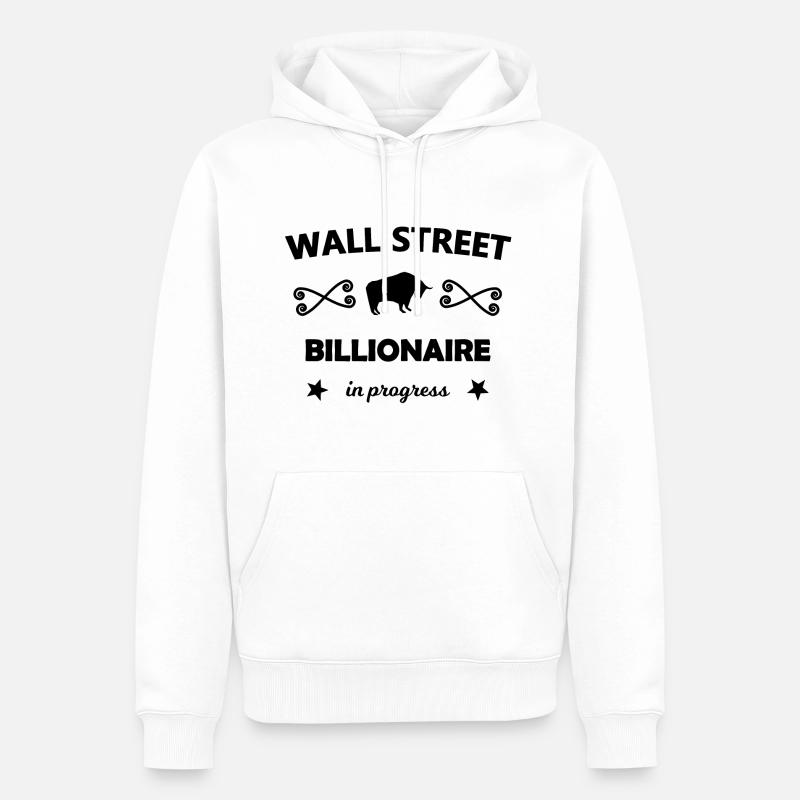 Der Börsen Milliardär - Männer Premium Bio Hoodie - Weiß