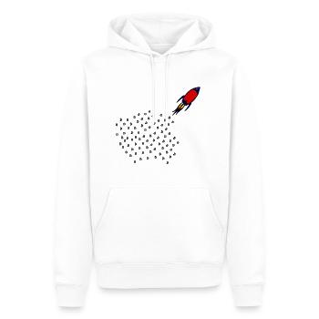Le projet Moon Investor - Sweat à capuche Premium bio Homme - blanc - Devant - Nico (187cm)