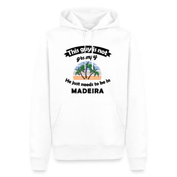 Der Urlaub in Madeira - Männer Premium Bio Hoodie - Weiß - Vorne - Nico (187cm)